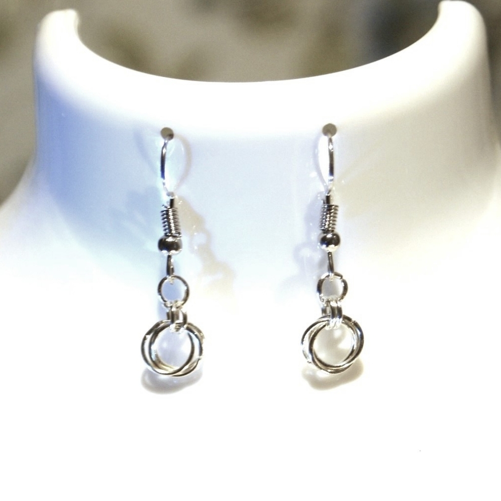 Simple dangling ring earrings ED-6-002